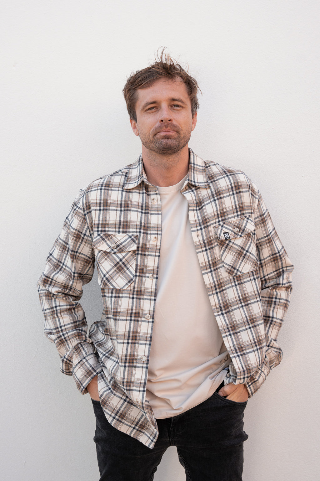 LVN EARTH FLANNEL SHIRT - UNISEX (S, M, L ONLY)