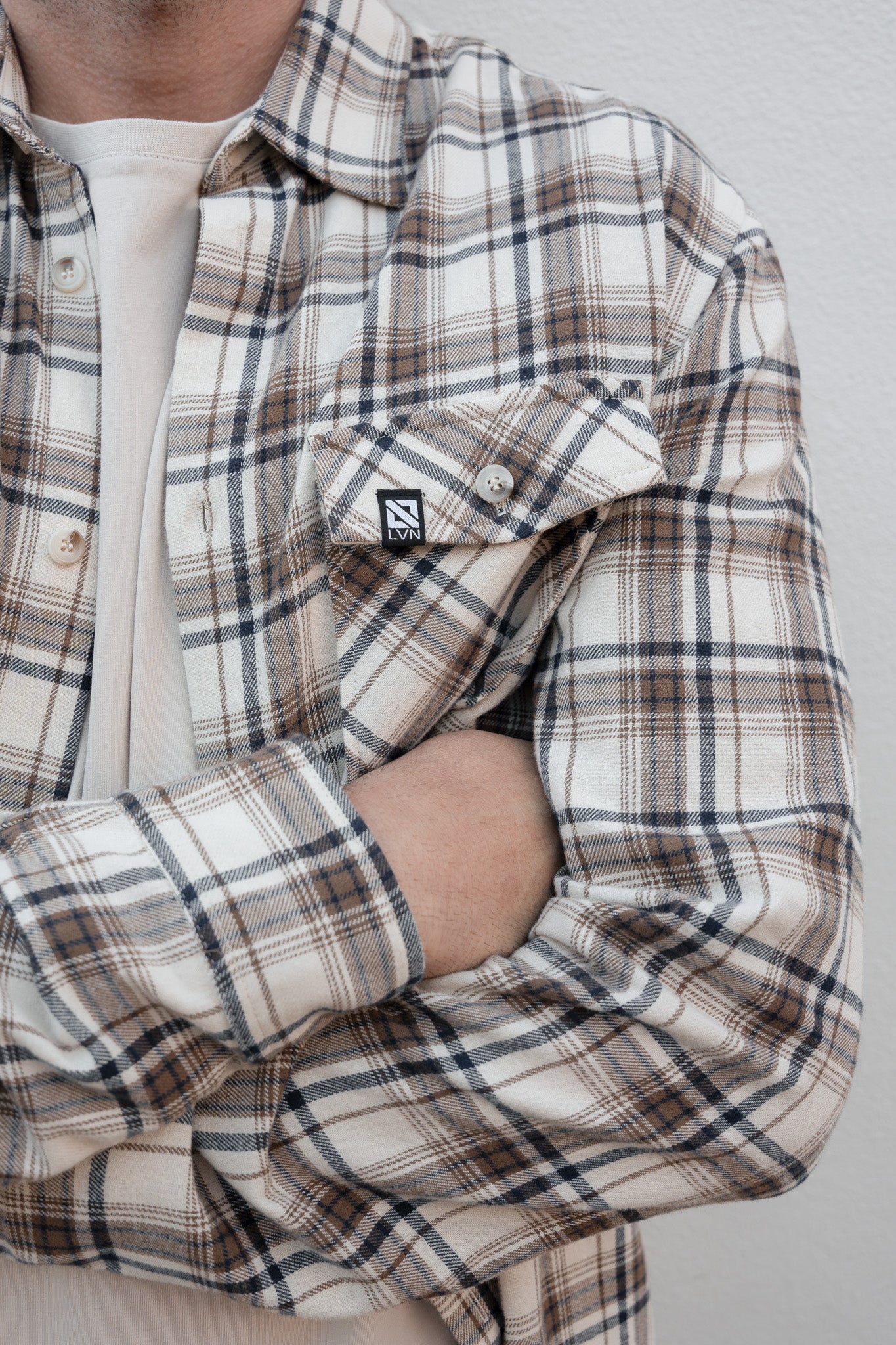 LVN EARTH FLANNEL SHIRT - UNISEX (S, M, L ONLY)