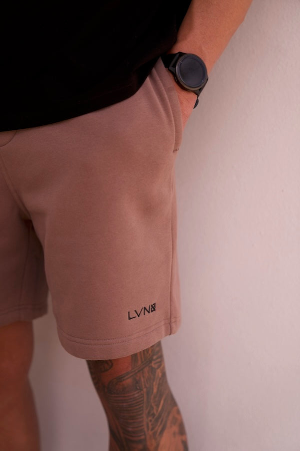SIMPLY LVN TRACK SHORTS - BROWN