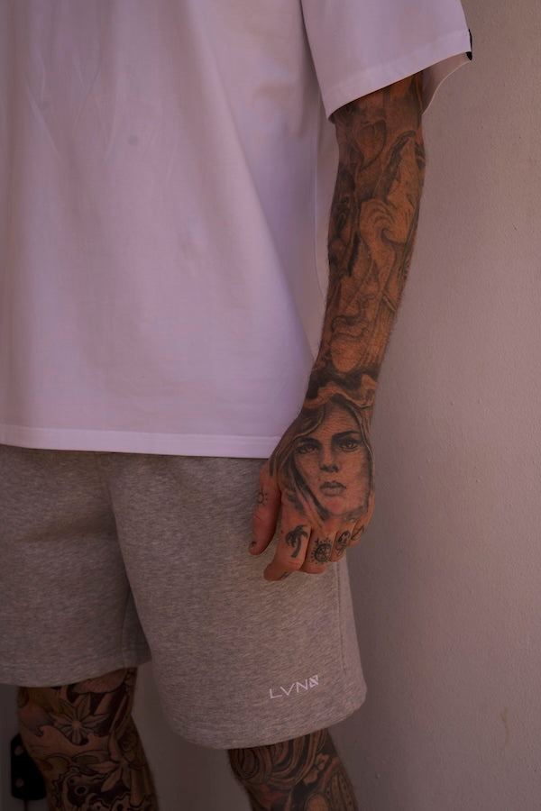 SIMPLY LVN TRACK SHORTS - GREY MARLE