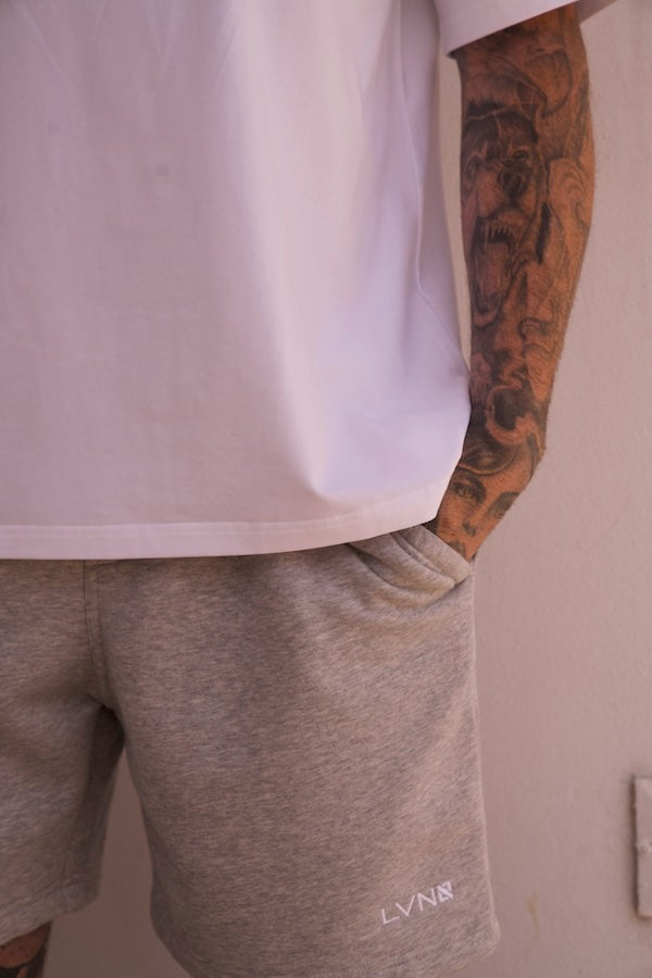 SIMPLY LVN TRACK SHORTS - GREY MARLE