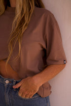 SIMPLY LVN OVERSIZED T BROWN - UNISEX