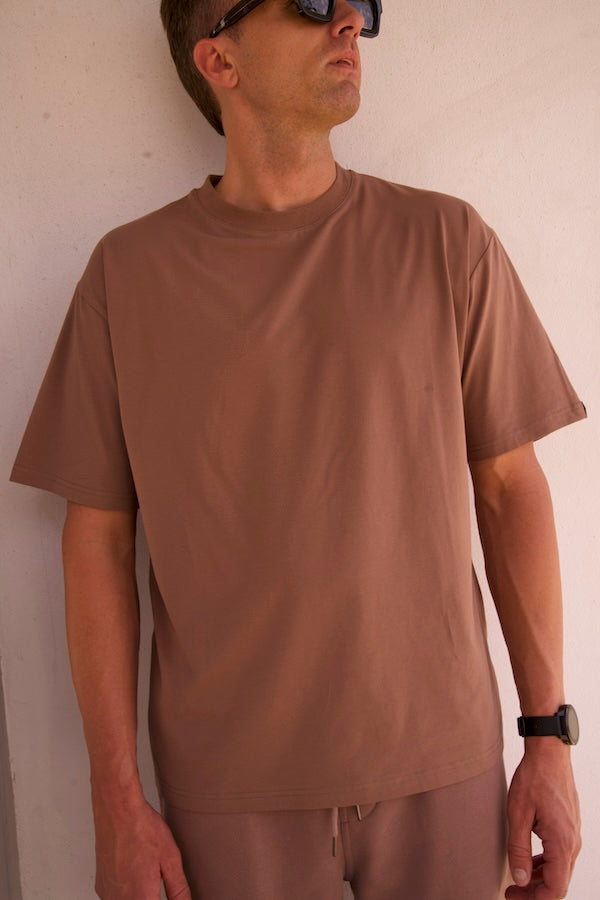 SIMPLY LVN TRACK SHORTS - BROWN