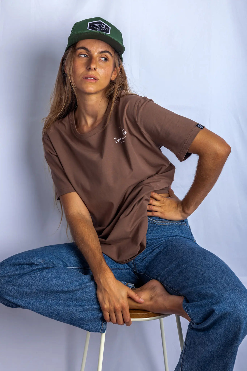 BROWN TOWN TEE - M ONLY