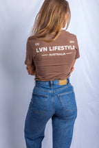 BROWN TOWN TEE - M ONLY