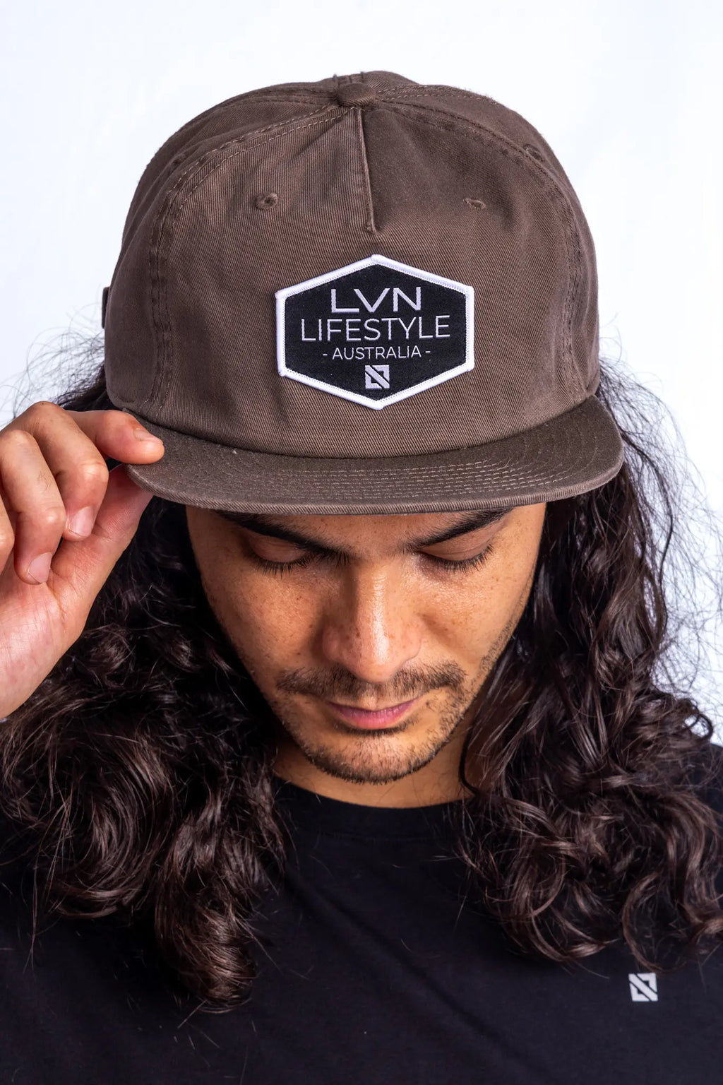 5 PANEL BROWN HAT