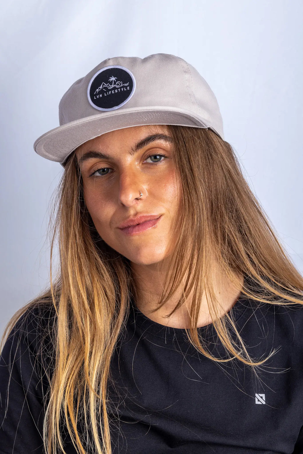 5 PANEL BEIGE HAT