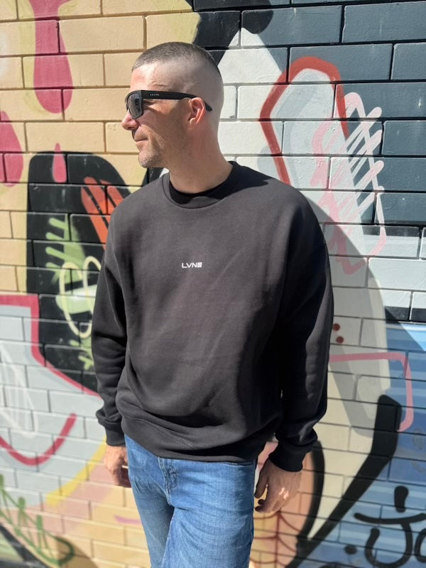 LVN CREWNECK BLACK - UNISEX (XS, S & L ONLY)