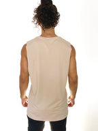BEIGE MINIMALIST MUSCLE TEE – UNISEX