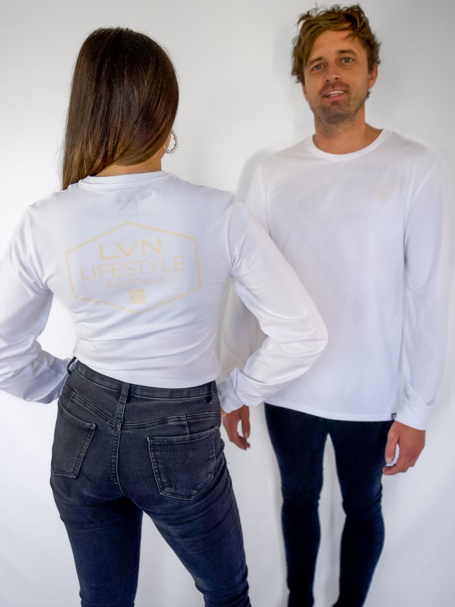 LVN LIFESTYLE WHITE LONG SLEEVE - UNISEX