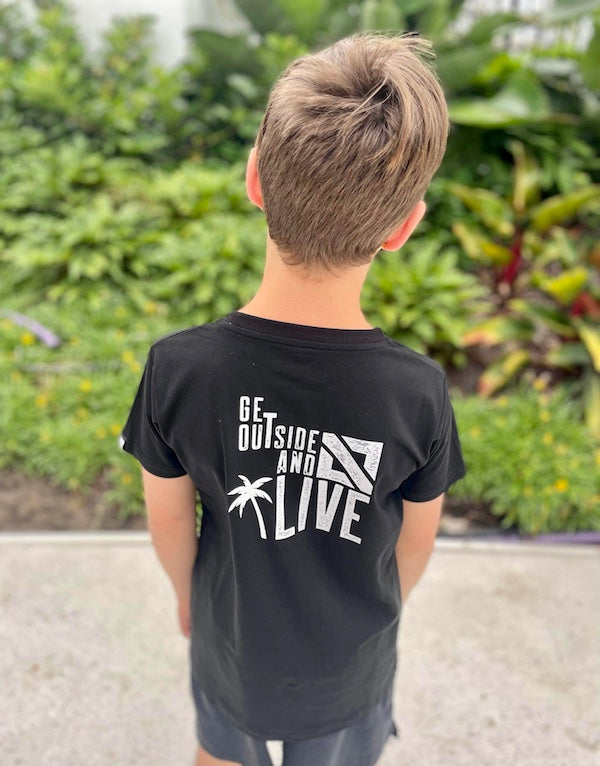 GET OUTSIDE AND LIVE BLACK PALM TEE